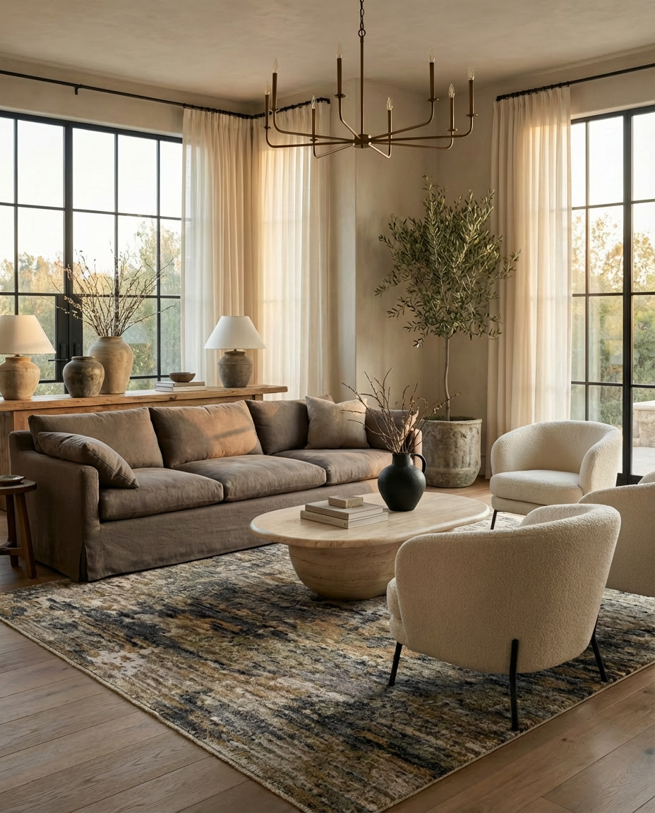 Styled living room featuring Kendal-Iris 3329 area rug